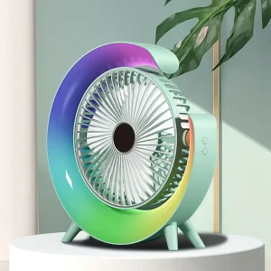 Mini Portable Desktop Fan – Adjustable Colorful Fan for Home or Office & Outdoors